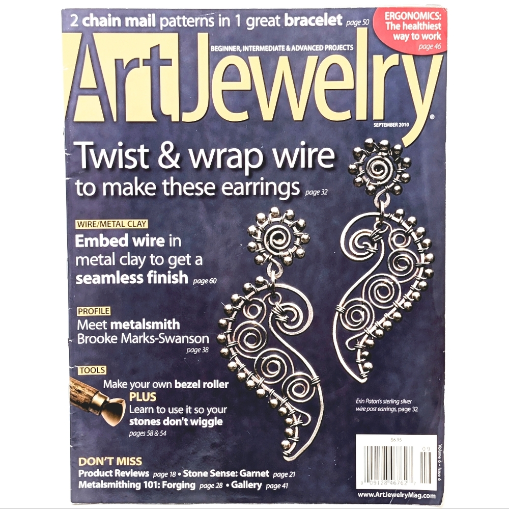 Art Jewelry Magazine September 2010 | Twist & Wrap Wire Issue